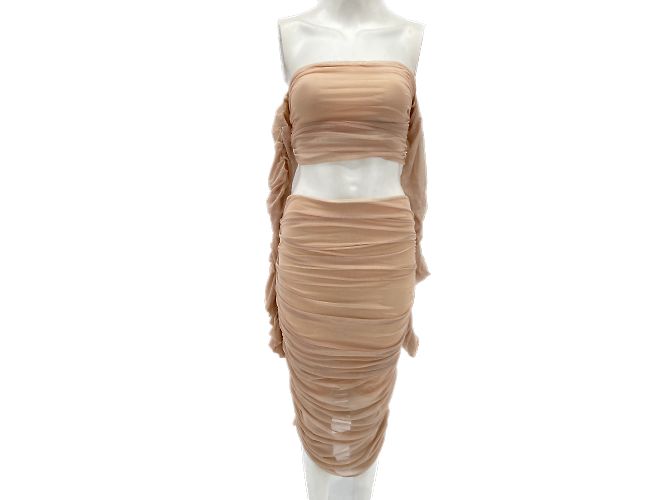 Leslie Amon Kleider T.International S Polyester Beige