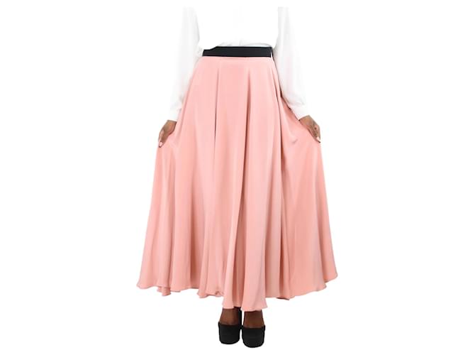 Roksanda Pink silk maxi skirt - size UK 14  ref.1100566