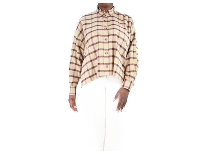 Isabel Marant Etoile Beige check flannel shirt - size FR 42 Cotton  ref.1100567