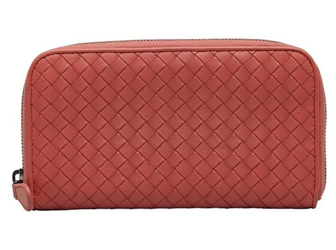 Bottega Veneta Intrecciato Rot Leder  ref.1100824