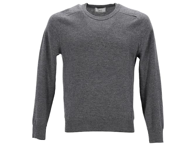 Ami Paris Sweater in Dark Grey Wool  ref.1100838