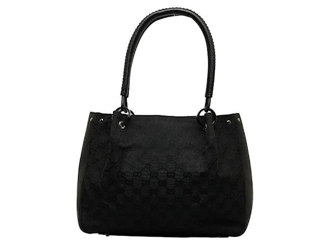 Gucci GG Canvas Handbag 115007 Black Cloth  ref.1100890