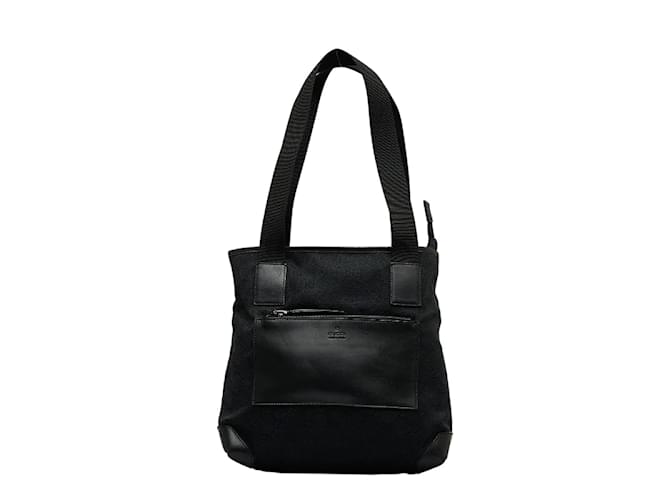 Gucci GG Canvas Front Pocket Tote Bag 019 0402 Black Cloth  ref.1100892