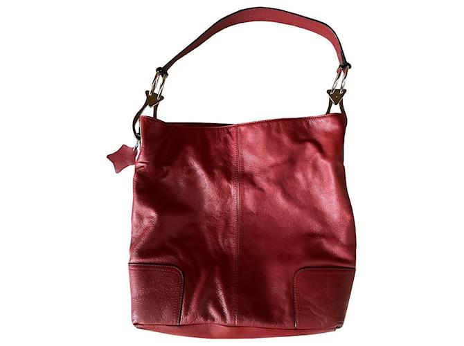 Marella Handbags Red Leather Metal  ref.1100942