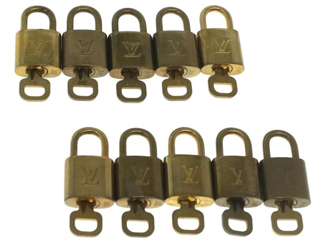 Louis Vuitton padlock 10set Gold Tone LV Auth ep1994 Metal  ref.1101227