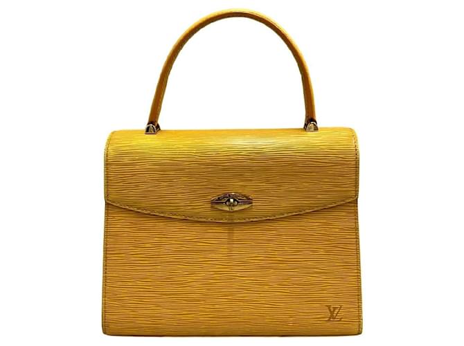 Louis Vuitton Malesherbes Gelb Leder  ref.1101407