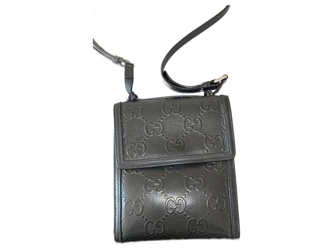 Borsa Gucci a tracolla in pelle nera Nero