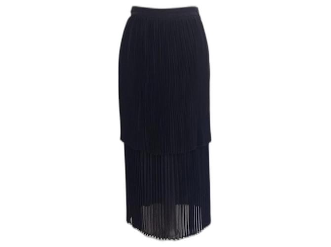 Autre Marque Pleated midi skirt by Giò Moretti Black  ref.1101414