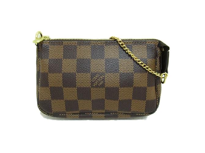 Louis Vuitton Damier Ebène Mini Pochette Accessoires N58009 Toile Marron  ref.1101556