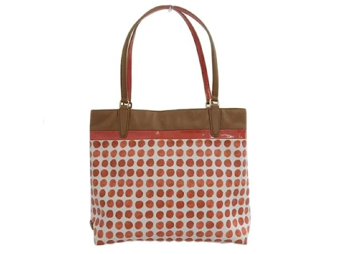 Coach Borsa a pois in ottime condizioni Arancione Tela  ref.1101575