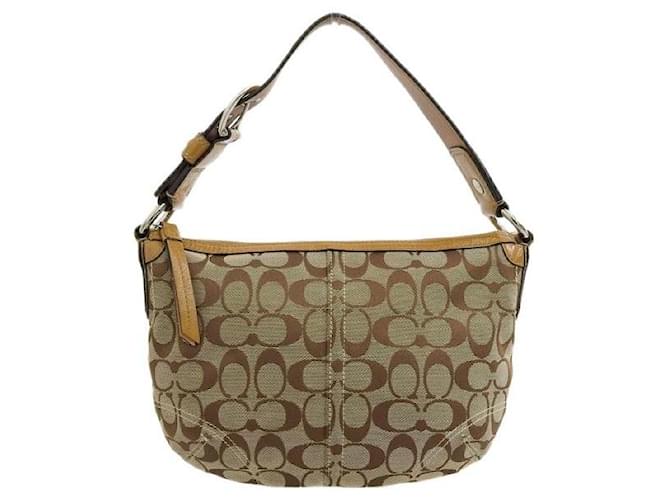 Coach Borsa a tracolla Signature Soho in buone condizioni Marrone Tela  ref.1101604