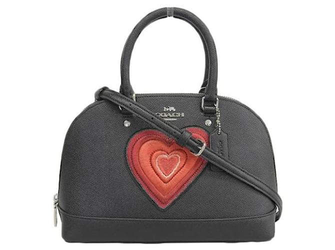 Coach Borsa a mano Sierra Satchel Heart in ottime condizioni Nero Pelle  ref.1101633