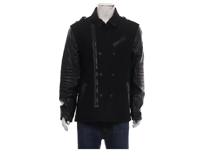 Autre Marque Blazers Jackets Black Polyester Wool Polyurethane  ref.1101700