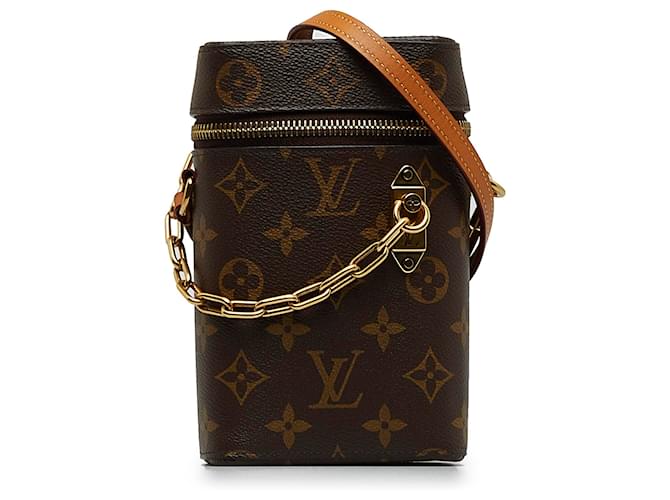 Louis Vuitton Brown Monogram Phone Box Leather Cloth  ref.1101741
