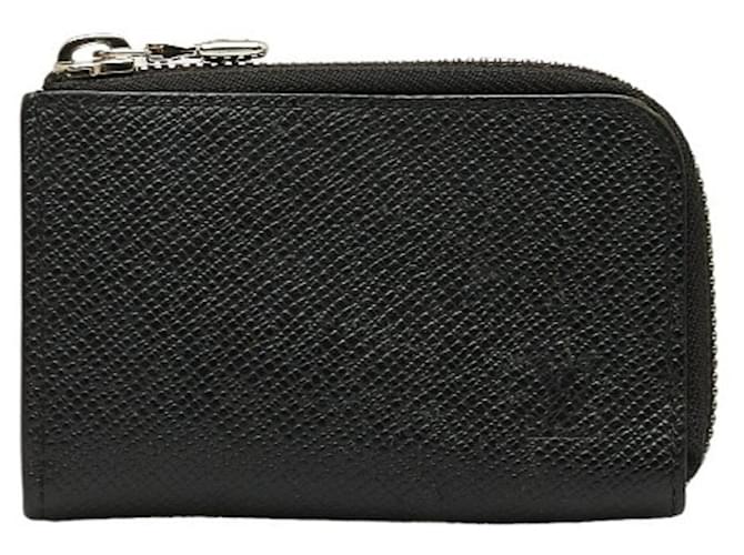 Louis Vuitton coin purse Black Leather  ref.1101831
