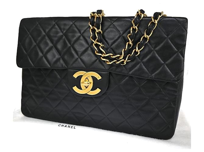 Classique Chanel Matelassé Cuir Noir  ref.1101945