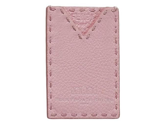 Fendi Porte-Cartes Pink Leather  ref.1101952