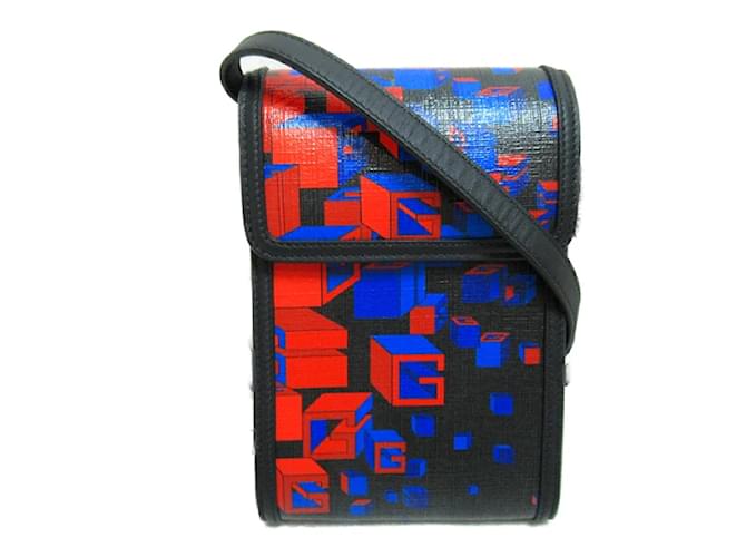 Gucci Square G Space Pochette Shoulder Bag 631766 Black Cloth  ref.1102098