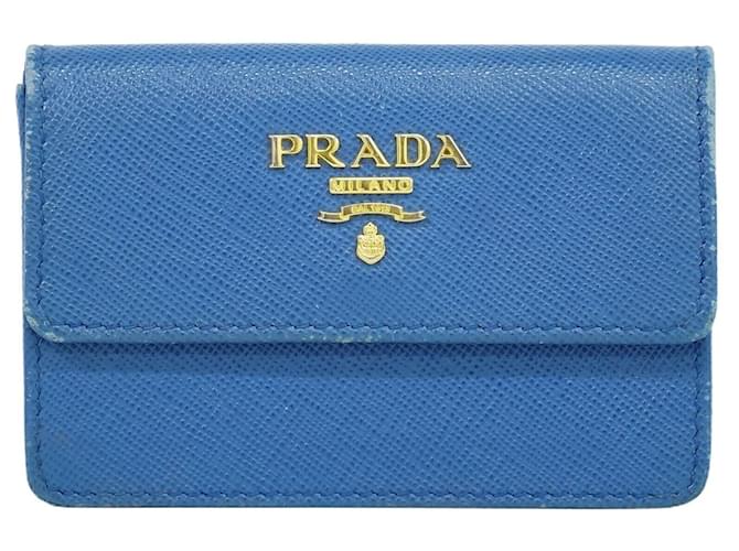 Prada Saffiano Blue Leather  ref.1102152