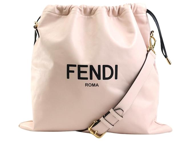 Fendi-Kordelzug Pink Leder  ref.1102244