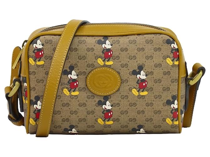 Gucci Disney X Gucci Beige Leather  ref.1102342