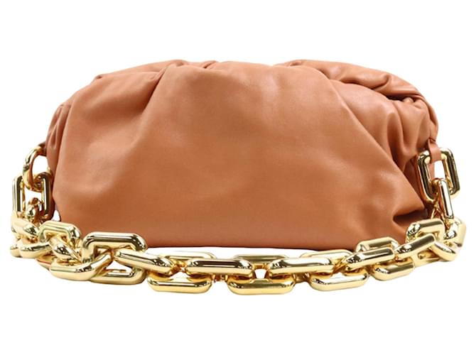 Bottega Veneta Chain Pouch Brown Leather  ref.1102388