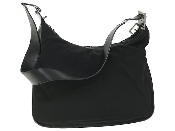 GUCCI Shoulder Bag Canvas Leather Black Auth ep1875 Cloth  ref.1102511