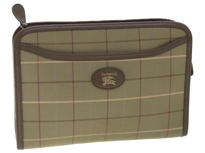 Autre Marque Burberrys Nova Check Pochette Nylon Toile Marron Auth bs9091  ref.1102536