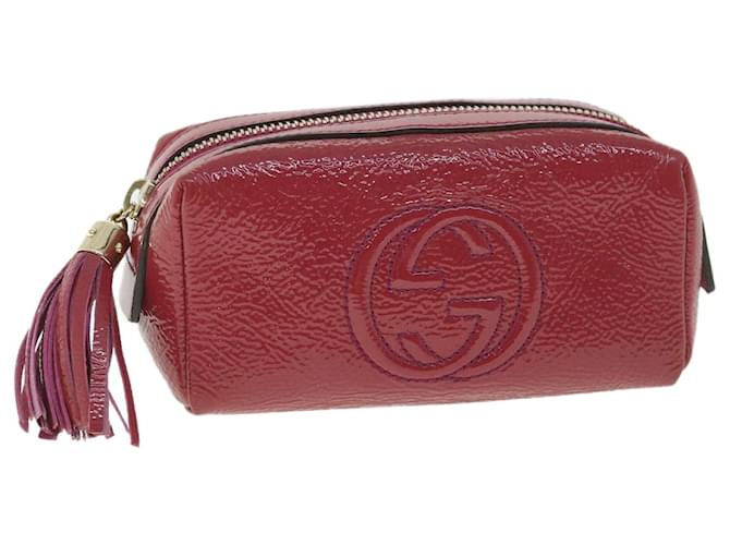GUCCI Pouch Patent leather Pink Auth ac2324  ref.1102541