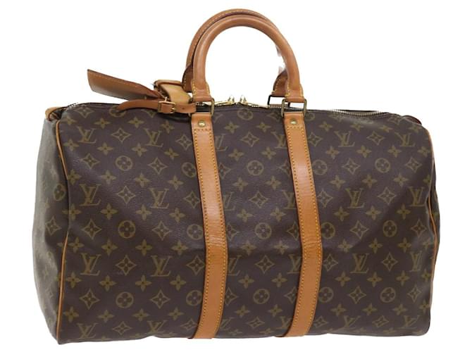 Louis Vuitton Monograma Keepall 45 Boston Bag M41428 Autenticação de LV 56245 Lona  ref.1102584