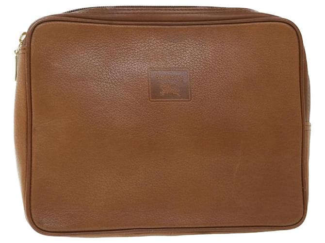 Autre Marque Burberrys Clutch Bag Leather Brown Auth bs8982  ref.1102609