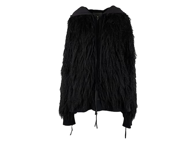 Autre Marque Diliborio Sweatshirt with Fringes Black Cotton  ref.1102768