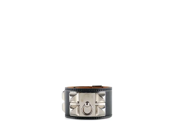 Hermès HERMES  Bracelets T.  leather Black  ref.1102816