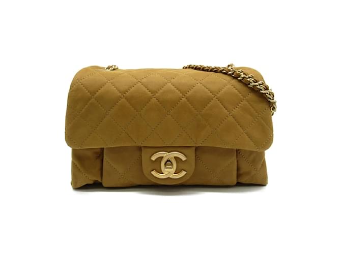 Chanel CC Coco Pleats Flap Crossbody Bag Brown Leather  ref.1102957