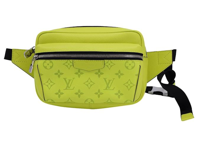 Louis Vuitton Monogram Taigarama Outdoor Bumbag in Neon Yellow Leather Pony-style calfskin  ref.1102972