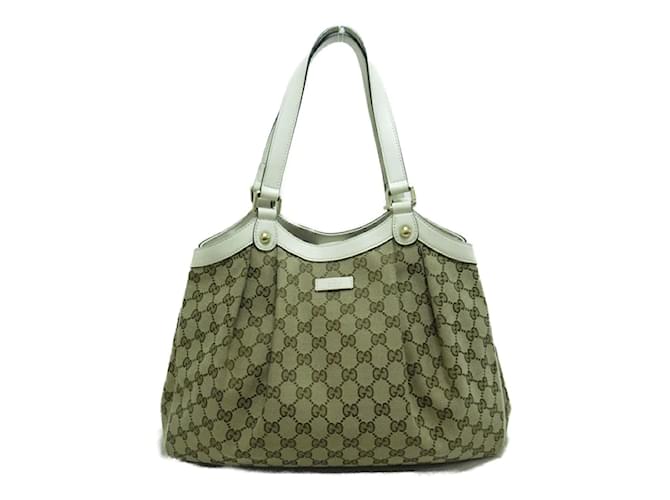 Gucci GG Canvas Tote Bag 388919 Brown Cloth ref.1103027 - Joli Closet