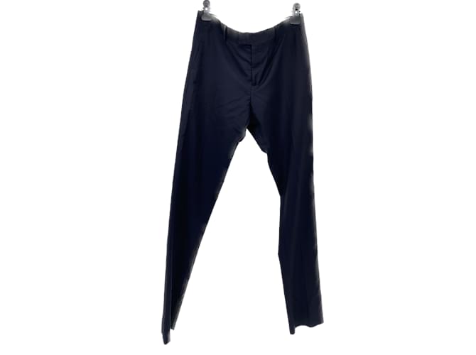 Autre Marque Non Signé / Unsigned trousers T.FR 52 Wool Navy blue  ref.1103056