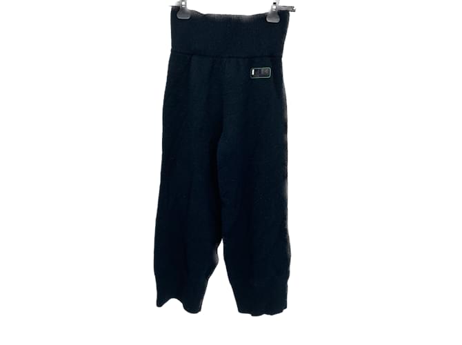Autre Marque Maison Kitsune trousers T.International XS Wool Black  ref.1103120