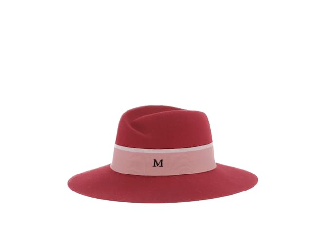 MAISON MICHEL  Hats T.International M Wool Red  ref.1103164