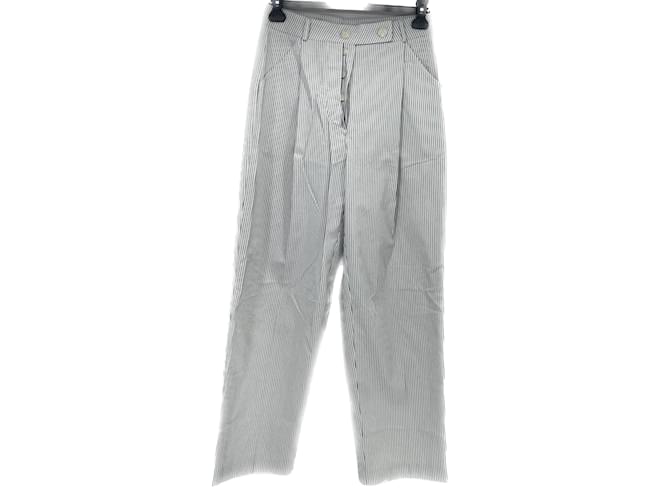Autre Marque NON SIGNE / UNSIGNED  Trousers T.International M Cotton White  ref.1103188