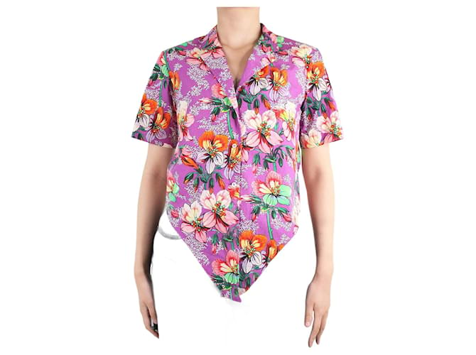 Isabel Marant Camisa estampada floral roxa - tamanho FR 38 Roxo Algodão  ref.1103241