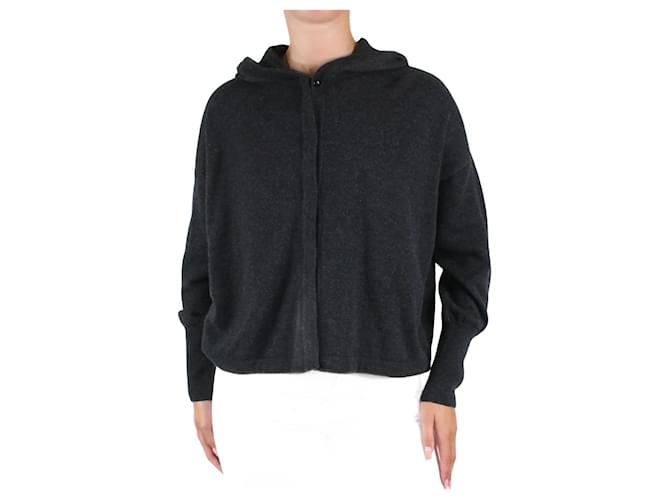Autre Marque Grey hooded cashmere sweater - size M/l  ref.1103337