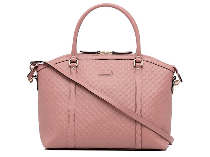 Gucci Pink Large Microguccissima Dome Satchel Leather Pony-style calfskin  ref.1103428