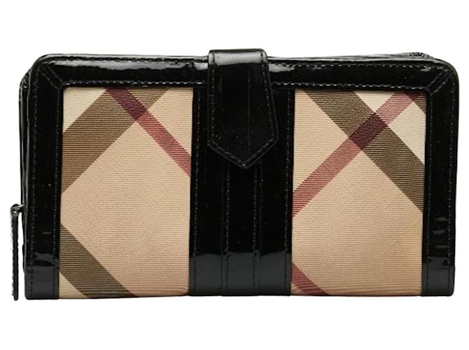 Burberry Supernova Check Beige Leather  ref.1103887