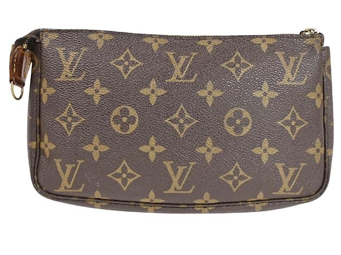 Louis Vuitton Pochette Accessoires Marrom Lona  ref.1103930