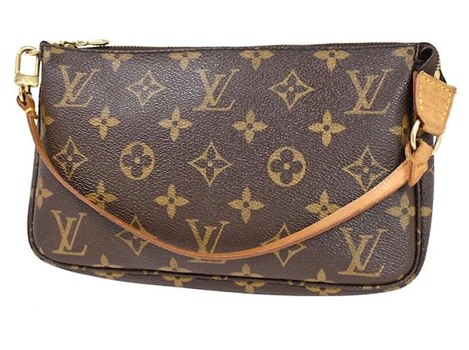 Accesorios de Louis Vuitton Pochette Castaño Lienzo  ref.1103944