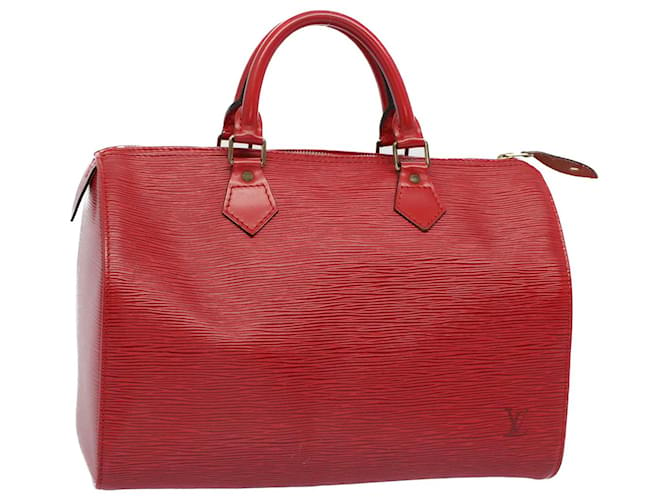 Louis Vuitton Epi Speedy 30 Hand Bag Castilian Red M43007 LV Auth ki3625 Leather  ref.1104003