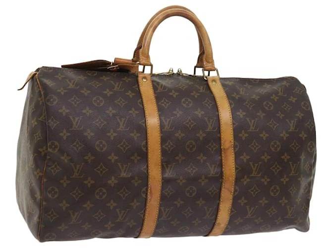 Louis Vuitton Monograma Keepall 50 Boston Bag M41426 Autenticação de LV 56253 Lona  ref.1104023