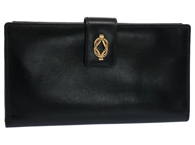 GUCCI Long Wallet Leather Black 035 381 auth 56786  ref.1104035