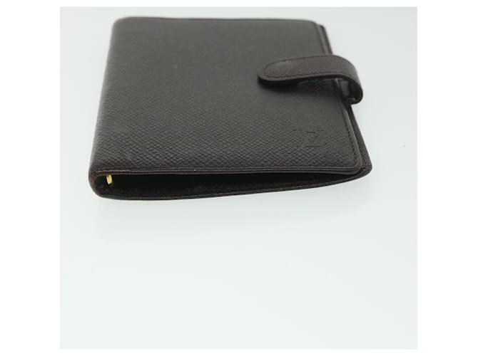 LOUIS VUITTON Taiga Agenda PM Day Planner Cover Acajou R20416 Autenticação de LV 56790 Couro  ref.1104071